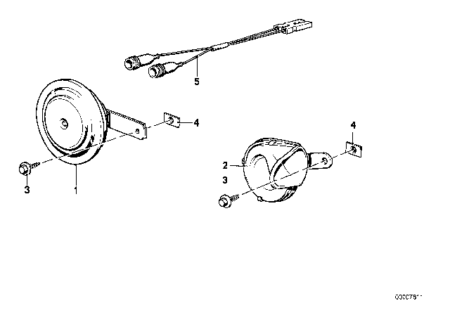 1983 BMW 320i Horn Diagram 2