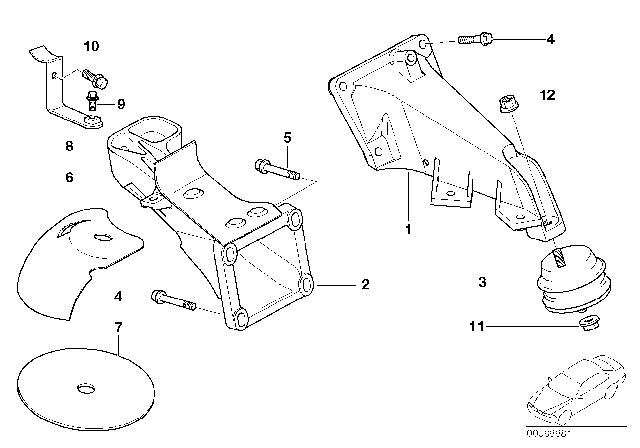 2002 BMW Z3 M Engine Suspension / Damper Diagram