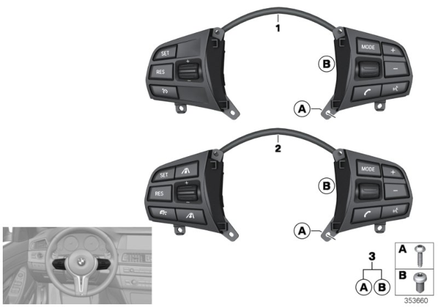 2020 BMW 440i Switch, Steering Wheel Diagram 2