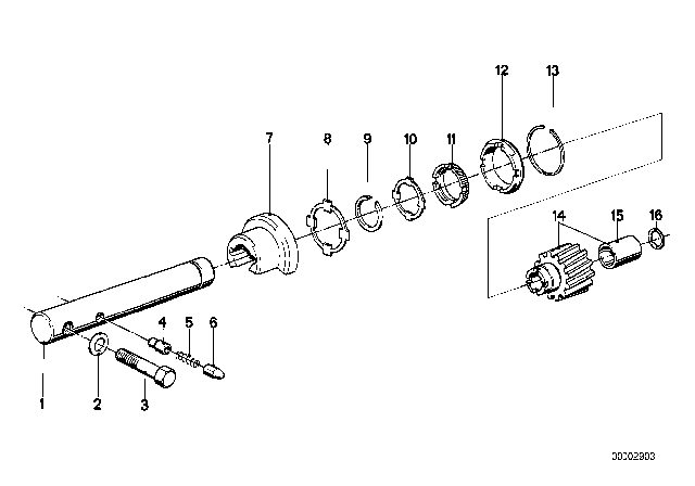 1980 BMW 633CSi Synchronization Reverse Gear (Getrag 262) Diagram