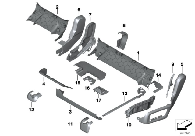 2020 BMW X7 SIDE COVER, RIGHT Diagram for 52207942902