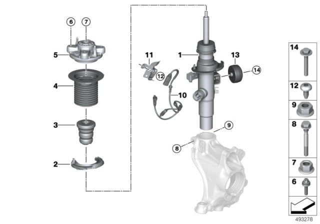 2020 BMW Z4 Additional Damper, Front Diagram for 31336860160