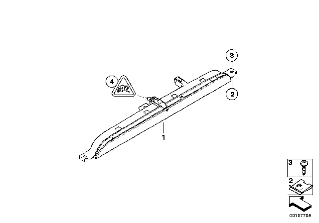 2007 BMW X5 Third Stoplamp Diagram for 63257199352