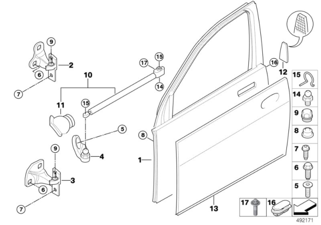 2004 BMW 745i Mount, Gas Pressurized Spring, Right Diagram for 41217028452