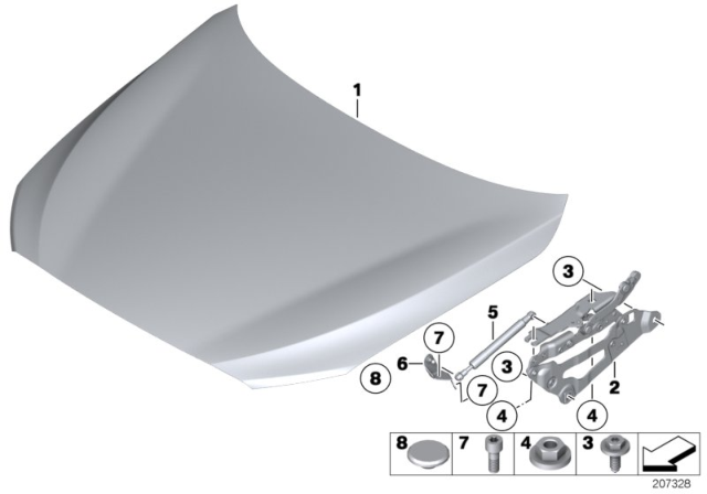 2017 BMW 535i GT xDrive Engine Mood / Mounting Parts Diagram