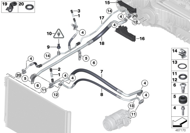 2015 BMW 740Ld xDrive Coolant Lines Diagram