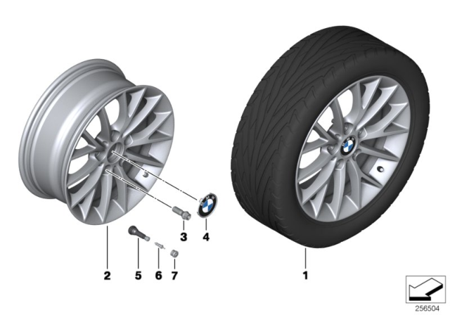 2015 BMW M235i BMW LA Wheel, Y-Spoke Diagram 1