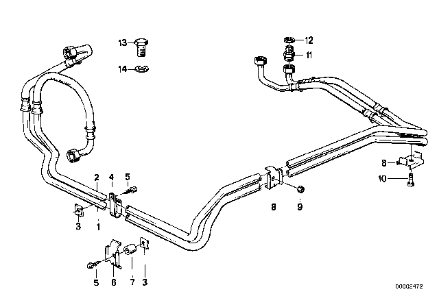 1978 BMW 633CSi Transmission Oil Cooling Diagram 3