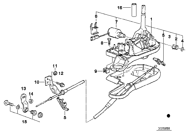 1999 BMW 323i Cable Noise Absorbing Diagram for 25161422723