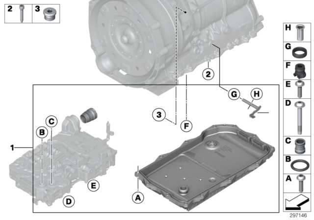 2017 BMW X5 Selector Shaft (GA8HP75Z) Diagram