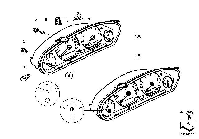 1997 BMW 318is Instrument Cluster Diagram 1