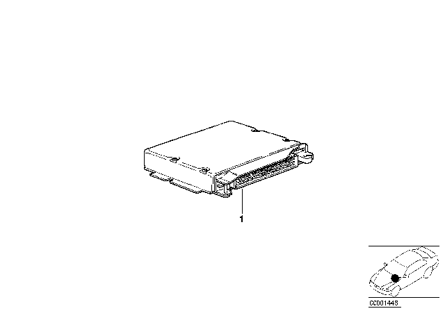 2002 BMW 330xi Engine Control Module Diagram for 12147520599