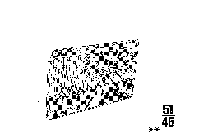 1972 BMW Bavaria Door Trim Panel Diagram 1