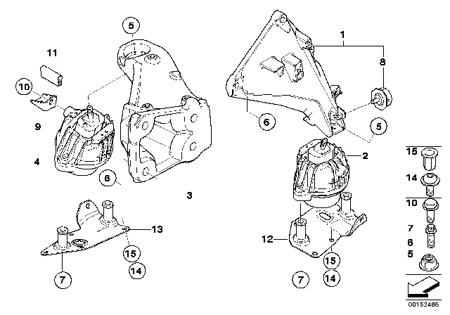 2010 BMW 335d Front Mount Diagram for 22116760320