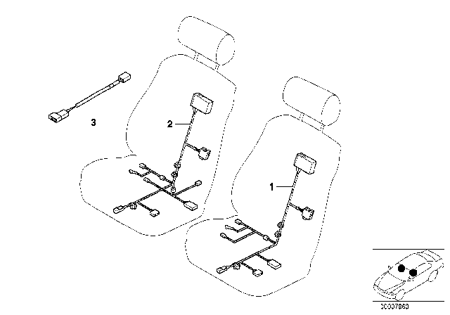 2000 BMW Z8 Wiring Set Seat Diagram