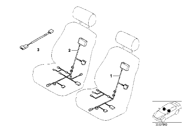 2003 BMW Z8 Wiring Set Seat Diagram