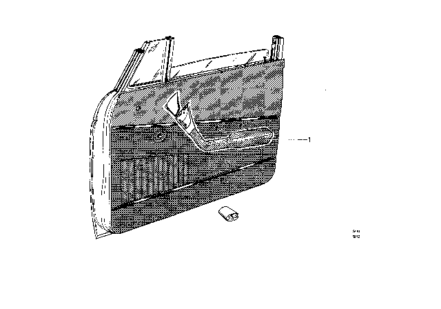 1969 BMW 2000 Door Trim Panel Diagram 2