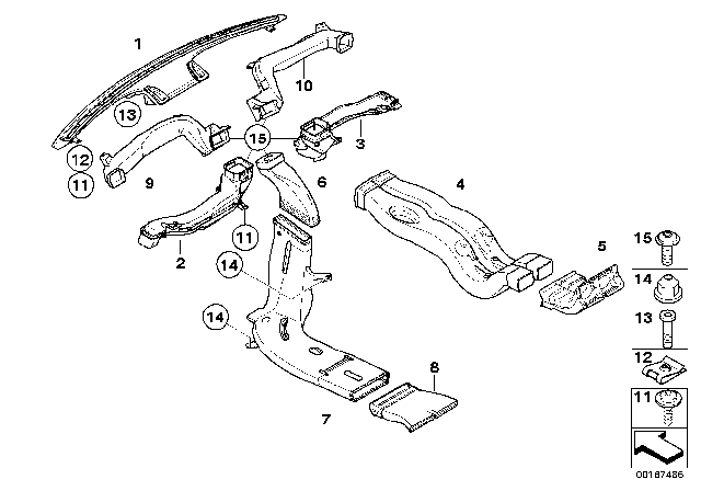 2013 BMW X6 Air Channel Diagram