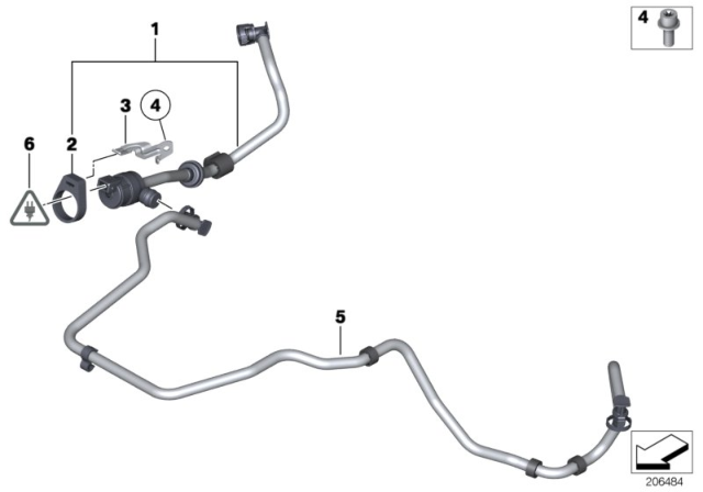 2011 BMW 760Li Fuel Tank Breather Valve Diagram