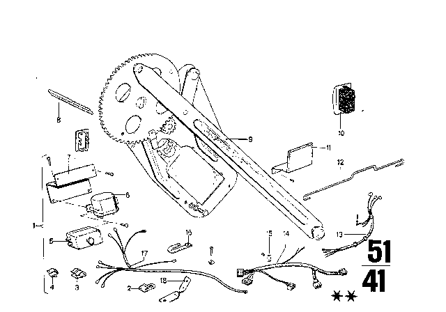 1970 BMW 2800 Switch Window Lifter Diagram