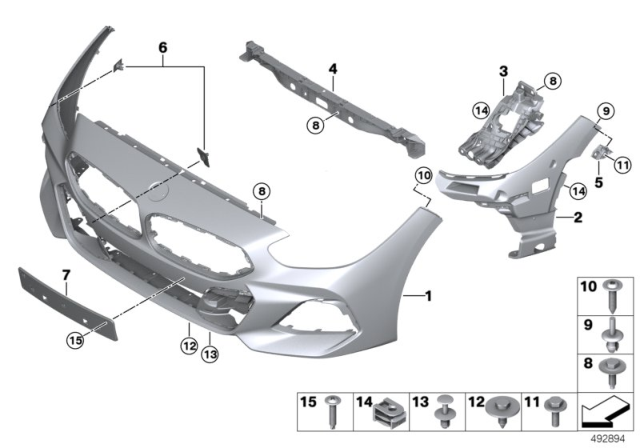 2019 BMW Z4 Insert, Bumper Front Right Diagram for 51118069748