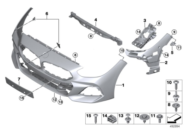 2019 BMW Z4 Insert, Bumper Front Left Diagram for 51118069747