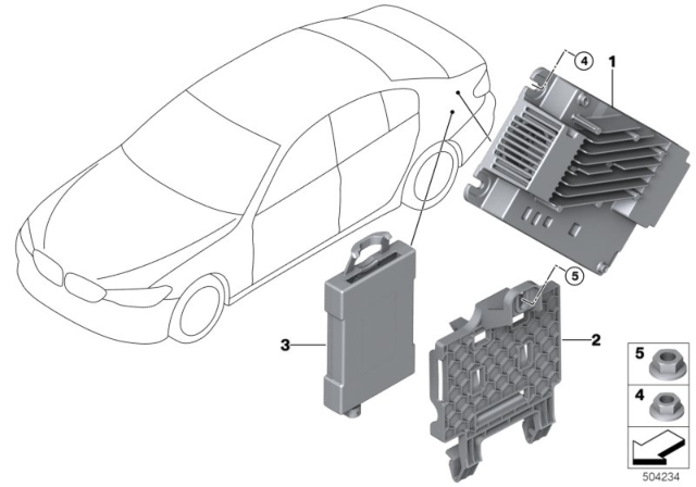 2020 BMW 530i Receiver Audio Module Diagram