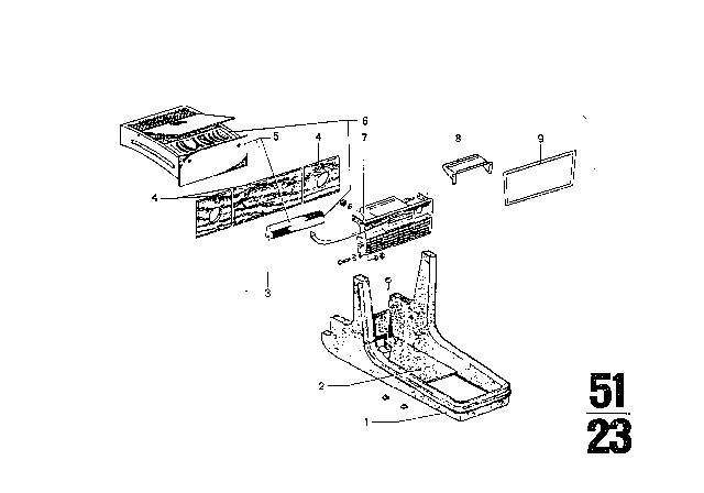 1969 BMW 2800 Glove Box Diagram 3