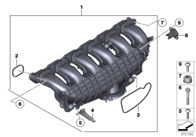 2015 BMW M3 Intake Manifold System Diagram