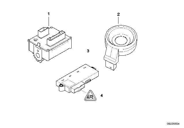 2008 BMW 535xi Ignition Start Switch / Ring Antenna / CAS Diagram