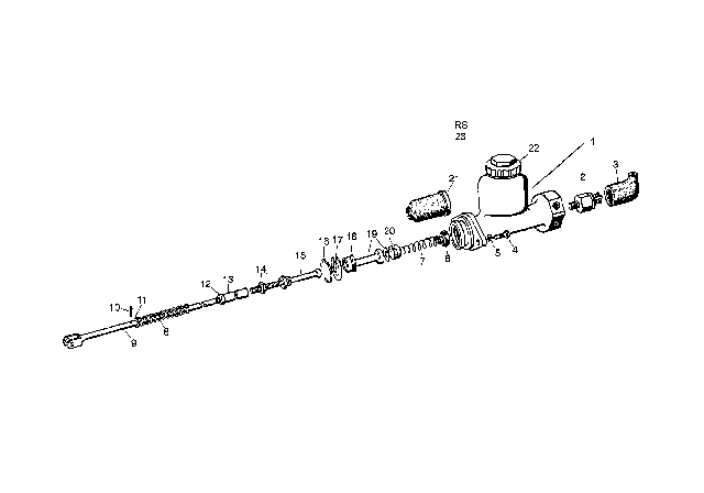 1956 BMW Isetta Brake Master Cylinder Diagram