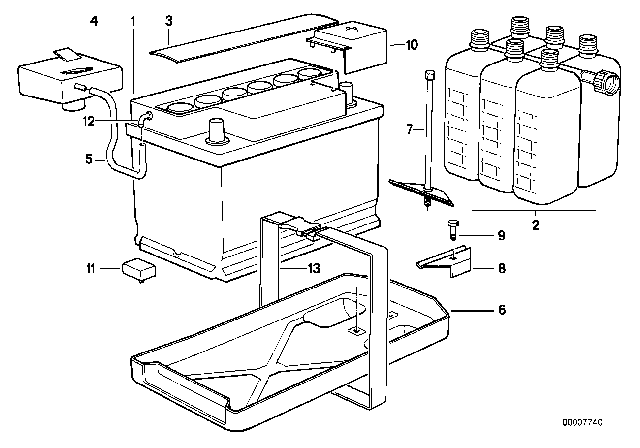 1984 BMW 325e Battery Diagram 2