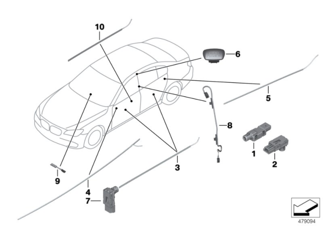 2011 BMW 750i LED Module Diagram