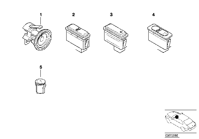 1997 BMW Z3 Various Switches Diagram 3