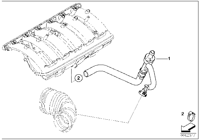 2005 BMW 525i Sucking Jet Pump With Lines Diagram for 11617521860