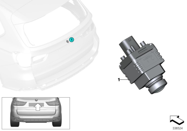 2018 BMW X6 Reversing Camera Diagram