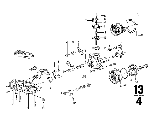 1972 BMW Bavaria Carburetor Cap / Piston / Float Diagram 2