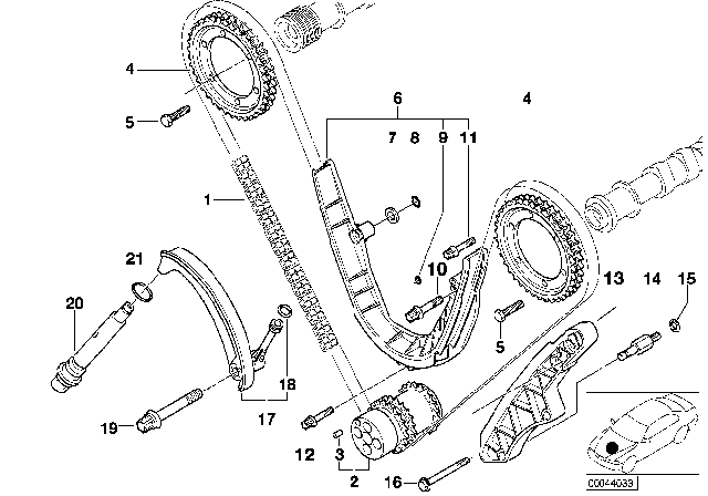 2003 BMW M5 Timing - Timing Chain Lower P Diagram