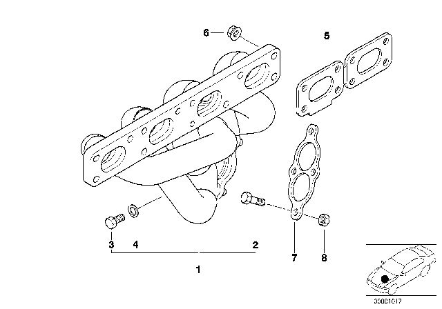 1998 BMW Z3 Exhaust Manifold Diagram 2