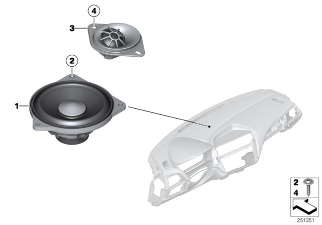 2017 BMW 440i Loudspeaker Diagram