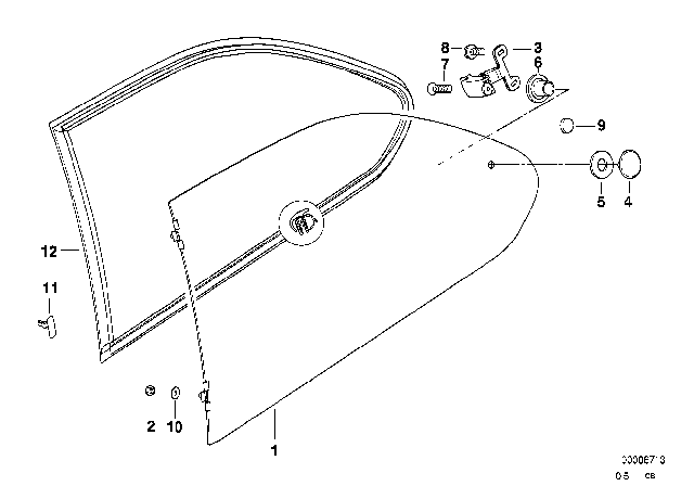 1995 BMW 318ti Door Window Lifting Mechanism Diagram 2