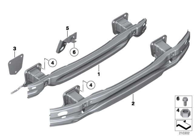 2013 BMW X1 Carrier, Rear Diagram