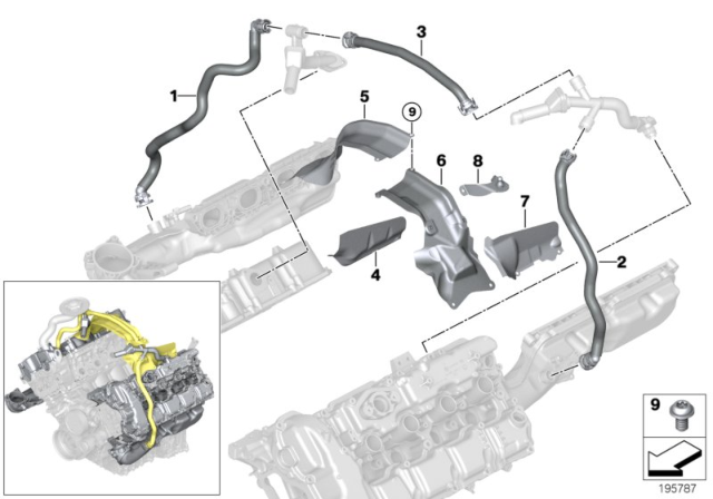 2011 BMW X6 M Heat Protection Left Diagram for 11157589996