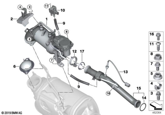 2018 BMW 540d xDrive Emission Reduction Cooling Diagram 2