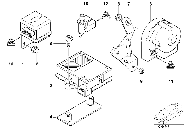 2002 BMW 530i Alarm System Diagram