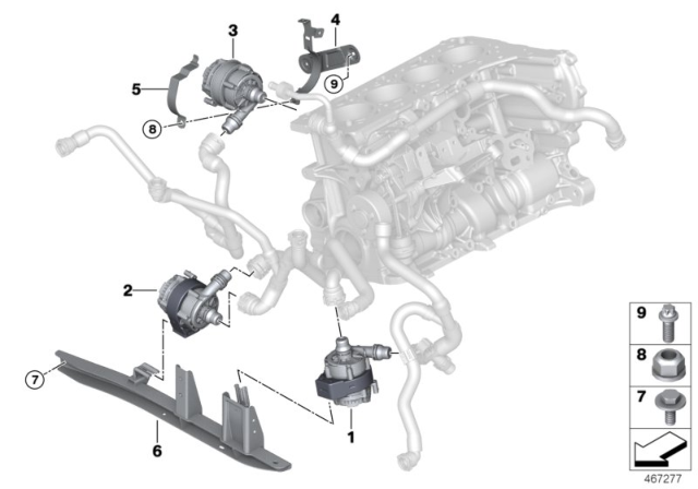 2016 BMW 330e Electric Coolant Pump Diagram