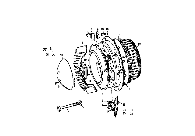 1957 BMW Isetta Contact Breaker Diagram for 12110035044