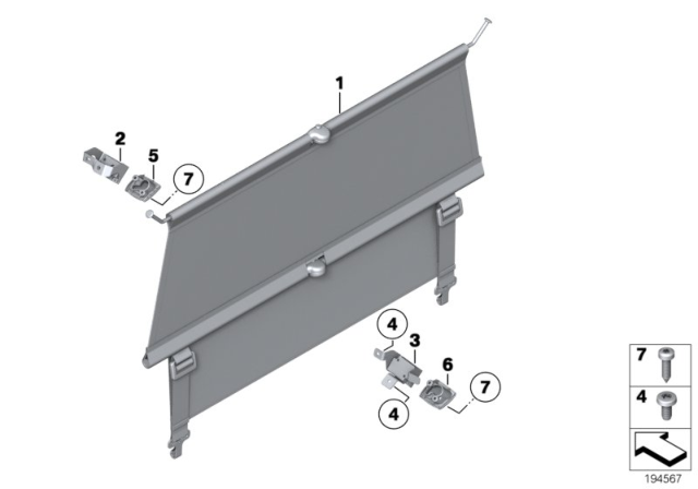 SUPPORT DIVIDING NET, REAR L Diagram for 51472990743