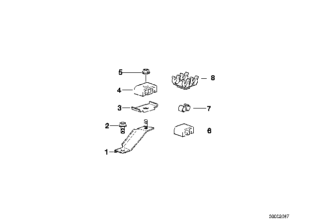 1998 BMW Z3 Fuel Pipe Bracket Diagram