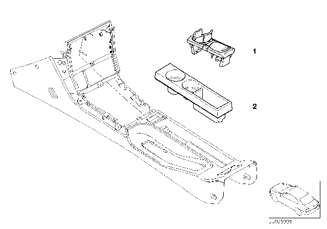 2000 BMW Z3 M Retrofit, Drink Holder Diagram